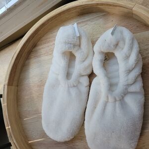 Cozy Cream Plush Slipper Socks